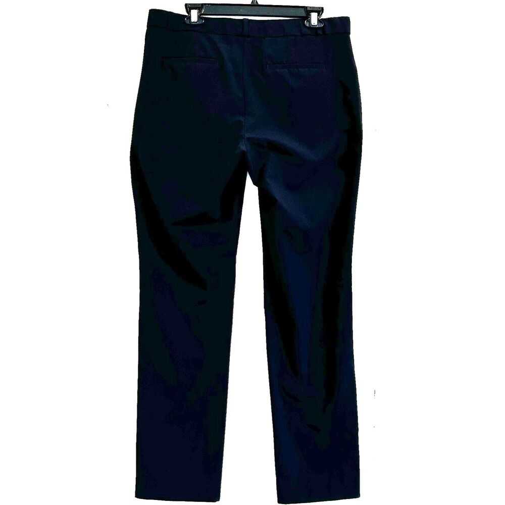 Banana Republic Ryan Fit Italian Wool Black Pants Size 12 Tall Mid Rise Straight - Picture 2 of 14